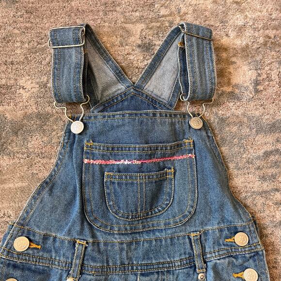 Vintage Y2K Looney Tunes WB Tweety Bird Blue Jean Overalls 7/8 - Picture 2 of 9